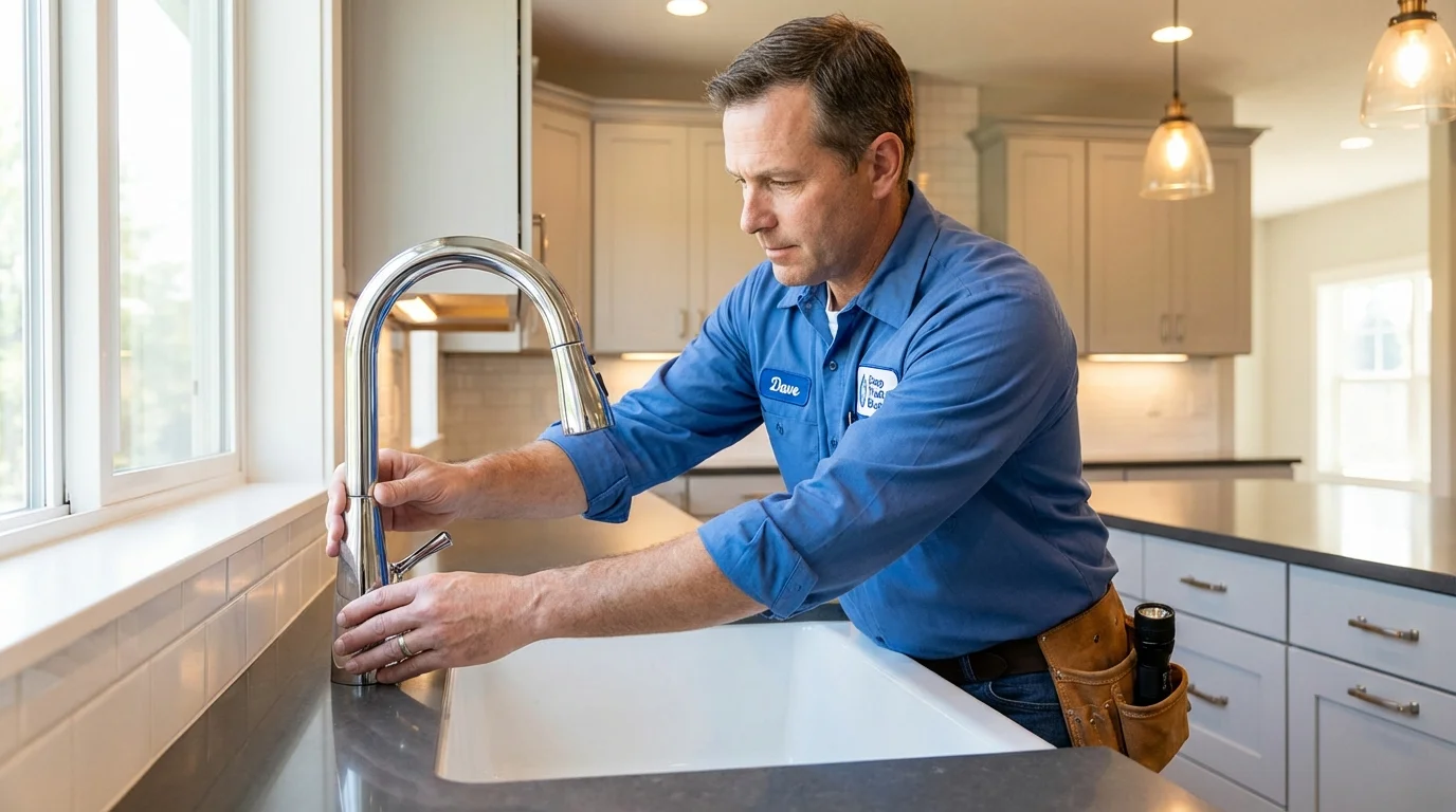 Kitchen faucet installation by Johns Plumbing LLC in Clintondale